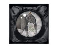 Museums & Galleries Crystal Glass Elephants Dome Paperweight