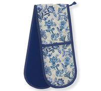 Museums & Galleries Double Oven Gloves - 'Blue Paisley' Design by Matthew Williamson - Organic Cotton - Stylish Home Accessory