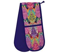 Museums & Galleries Double Oven Gloves - 'Peacock Ikat' Colourful Design by Matthew Williamson - Organic Cotton - Stylish Home Accessory
