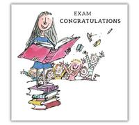 Museums & Galleries Exam Congratulations Card for Him or Her - Roald Dahl Matilda Design Illustrated by Quentin Blake - Congratulations Card for Friends or Family