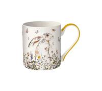 Museums & Galleries Fine Bone China Mug - Elegant Hare and Floral Design by Helen Ahpornsiri - Premium Quality Tea and Coffee Mug for The Home and Kitchen