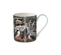 Museums & Galleries Fine Bone China Mug - Stylish 'Fair Isle Puffins' Design by Angela Harding - Premium Quality Tea and Coffee Mug for The Home and Kitchen