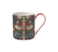 Museums & Galleries Fine Bone China Mug - Stylish 'Strawberry Thief' Design by William Morris - V&A Collection Tea and Coffee Mug - Premium Quality Gift for The Home and Kitchen