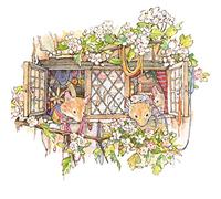 Museums & Galleries Greeting Card - Brambly Hedge The Weaver's Cottage Blank with Envelope - Any Occasion