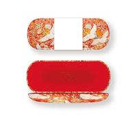 Museums & Galleries Hard Shell Glasses Case - Kimono Cranes Vibrant Bird Design - Luxury Reading Accessory
