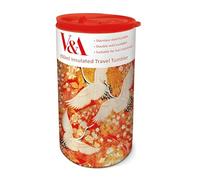 Museums & Galleries Insulated Travel Tumbler - Kimono Cranes Oriental Design - V&A Museum - 350ml Stainless Steel Cup - Re-Usable Mug