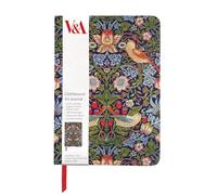 Museums & Galleries Lined A5 Clothbound Journal - William Morris Strawberry Thief Design - 240 Pages - Lovely Gift Idea