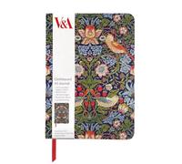 Museums & Galleries Lined A5 Clothbound Journal - William Morris Strawberry Thief Design - 240 Pages - Lovely Gift Idea