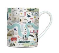 Museums & Galleries London Landmarks Maps by Josie Shenoy Fine Bone China Mug