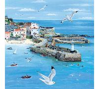 Museums & Galleries Lucy Grossmith Blue Sea and Sky Art Greeting Card (16 x 16 cm)