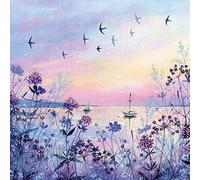 Museums & Galleries Lucy Grossmith Swifts at Sunset Art Greeting Card with White Envelope