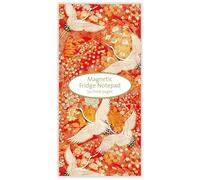Museums & Galleries Magnetic Fridge Notepad - Kimono Cranes Japanese Art Design - Stylish Everyday Stationery