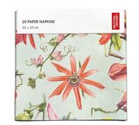 Museums & Galleries Pack of 20 Paper Serviette Napkins - Passion Flowers Design from British Library - Disposable Tableware