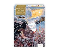 Museums & Galleries Pack of 40 Artistic Charity Christmas Cards - 4 Cards of 10 Designs Featuring Animals and Pretty Winter Scenes - Varying Sizes