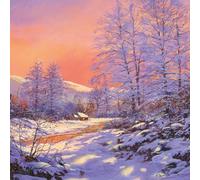Museums & Galleries Pack of 5 Charity Christmas Cards (MG-288833-XAH) - 5 Traditional Artistic Cards From Winter Sunset by Stephen Cummings - 5 Cards of 1 Design
