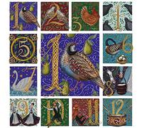 Museums & Galleries Pack of 5 Charity Christmas Cards (MG-288840-XAH) - 5 Stunning Artistic Cards From The Twelve Days of Christmas, Partridge in a Pear Tree by Catherine Rowe - 5 Cards of 1 Design