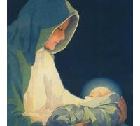 Museums & Galleries Pack of 8 Artistic Charity Christmas Cards - A Mother's Love - Lovely Illustration by Brubaker - 8 Cards of 1 Design