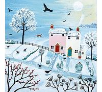 Museums & Galleries Pack of 8 Artistic Charity Christmas Cards - Winter Glory - Lovely Illustration of a Winter Scene by Jo Grundy - 8 Cards of 1 Design, Multi