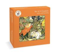 Museums & Galleries Set of 4 Coasters - Brambly Hedge 'Blackberry Picking' Design - Cork Backed - Statement Coasters for the Home