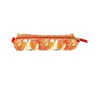 Museums & Galleries Slim Pencil Case - Kimono Cranes - Artistic V&A Japanese Design - Organic Cotton - Zip Closure