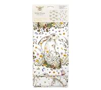 Museums & Galleries Tea Towels - Organic Cotton - Pressed Flowers Wildflower Hare and Hedgehogs by Helen Ahpornsiri - Set of 2 - Stylish Home Accessory