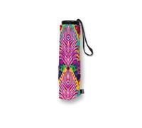 Museums & Galleries Umbrella & Matching Sleeve with Zip - Matthew Williamson 'Peacock Ikat' Design - Lightweight & Reinforced