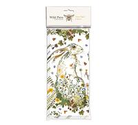 Museums & Galleries Wild Press by Helen Ahpornsiri - Wildflower Hare 4 Sheets of 700mm x 500mm Multicolored Craft Tissue Paper for Halloween Decorative Gift Wrapping, Craft Projects, Art Projects