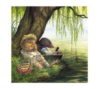 Museums & Galleries Wind in the Willows - Lounging About Blank Greeting Card with Envelope