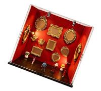 Museums Shadows Box Set with 3D Frame and Figurines, Red