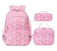 MUSEVOS Backpack, Pink/Rainbow/Set