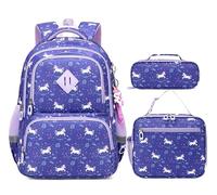 MUSEVOS Backpack, Purple/Unicorn/Set