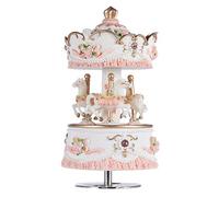 Musfunny Carousel Horse Music Box: Carousel Music Box for Kids with Color Changing LED Lights - Musical Boxes for Girls Women Daughter Birthday Christening Day