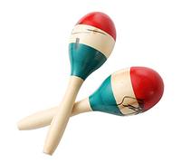 Musfunny Maracas Shakers Musical Instruments, Wooden Hand Percussion | Large Colorful Musical Shaker Rattle Sand of the Hammer Rhythm for Party Dance Live Performances, Multicolor