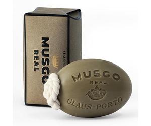 Musgo Real 1887 Soap on a Rope 190g | Woody, Lemon Scent | Walnut + Vegetable Oil Base | Rich, Smooth, Creamy Body Soap for Men + Women | Handcrafted, Long Lasting