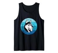 Mush Dog Vintage Alaska Sled Dog Team Huskies Sled Dog Tank Top
