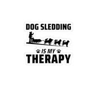Musher Therapy Sticker - Sled Dog Passion Vinyl Decal for Dog Team Owners (5.5" × 5.5")