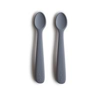 Mushie Baby Feeding Spoons | BPA-Free Silicone Spoons 2-Pack | Dishwasher Safe Durable Toddler Utensils | Tradewinds