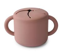 Mushie Baby Snack Food Pots for Toddlers | Silicone Cup Spill Proof for Toddler, Baby & Kids | Easy Grip for Children | Material: Food Grade Silicone | Dishwasher- and Microwave-Safe (Cloudy Mauve)