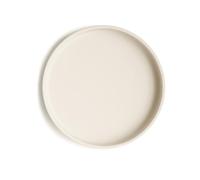 Mushie Classic Silicone Non-Slip Suction Plate for Babies & Toddlers | Food Grade Silicone | Dishwasher & Microwave Safe (Ivory)