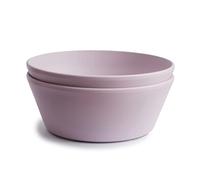 Mushie Dinnerware Bowls for Kids | Tableware Set of 2 Reusable BPA Free Bowls | Dishwasher & Microwave Safe | Made in Denmark | Round (Soft Lilac)