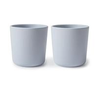Mushie Dinnerware Cups for Kids | Tableware Cups | 1x Set of 2 Cups | Reuseable | Dishwasher- and Microwave Safe | Easy for Child to Hold | Made in Denmark (Cloud)