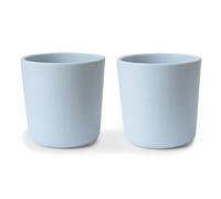 Mushie Dinnerware Cups for Kids | Tableware Cups | 1x Set of 2 | Reuseable | Dishwasher- and Microwave Safe | Easy for Child to Hold | Made in Denmark (Powder Blue)