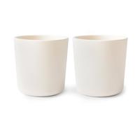 Mushie Dinnerware Cups for Kids | Tableware Cups | 1x Set of 2 | Reuseable | Dishwasher- and Microwave Safe | Easy for Child to Hold | Made in Denmark (Ivory)