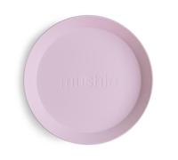 Mushie Dinnerware Plates for Kids | Tableware Set of 2 | Reusable BPA Free | Dishwasher & Microwave Safe | Made in Denmark | Round (Soft Lilac)