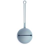 Mushie Dummy Holder Pacifier Case Storage with Strap | Fit up to 3 Dummies | Made of Non-Toxic Food Grade Silicone | Dishwasher Safe for Easy Cleaning | Suitable for All Pacifiers (Powder Blue)