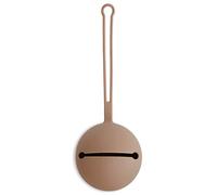 Mushie Dummy Holder Pacifier Case Storage with Strap | Fit up to 3 Dummies | Made of non-toxic Food Grade Silicone | Dishwasher Safe for Easy Cleaning | Suitable for all Pacifiers (Pale Taupe/Natural)