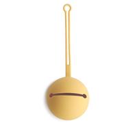 Mushie Dummy Holder Pacifier Case Storage with Strap | Fit up to 3 Dummies | Made of Non-Toxic Food Grade Silicone | Dishwasher Safe for Easy Cleaning | Suitable for All Pacifiers (Daffodil)