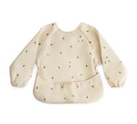 Mushie - Long sleeve baby bib, water resistant, adjustable fit for ages 6-24 months, bees, Infant