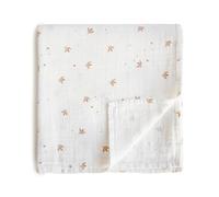 Mushie Muslin Baby Swaddle Blanket | Baby & Toddler Swaddle | Material: 100% Organic Cotton | Pre-Washed for Softness | Breathable | Keep Child Warm & Cuddly (Sparrow)