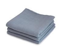 Mushie Muslin Cloth | 1x Set of 3 pack Muslin Cloths | Use: Mini Blanket & Other Nursery Needs | Material: 100% Organic Cotton | 58x60cm | Extra Soft for Babies & Toddlers (Tradewinds)